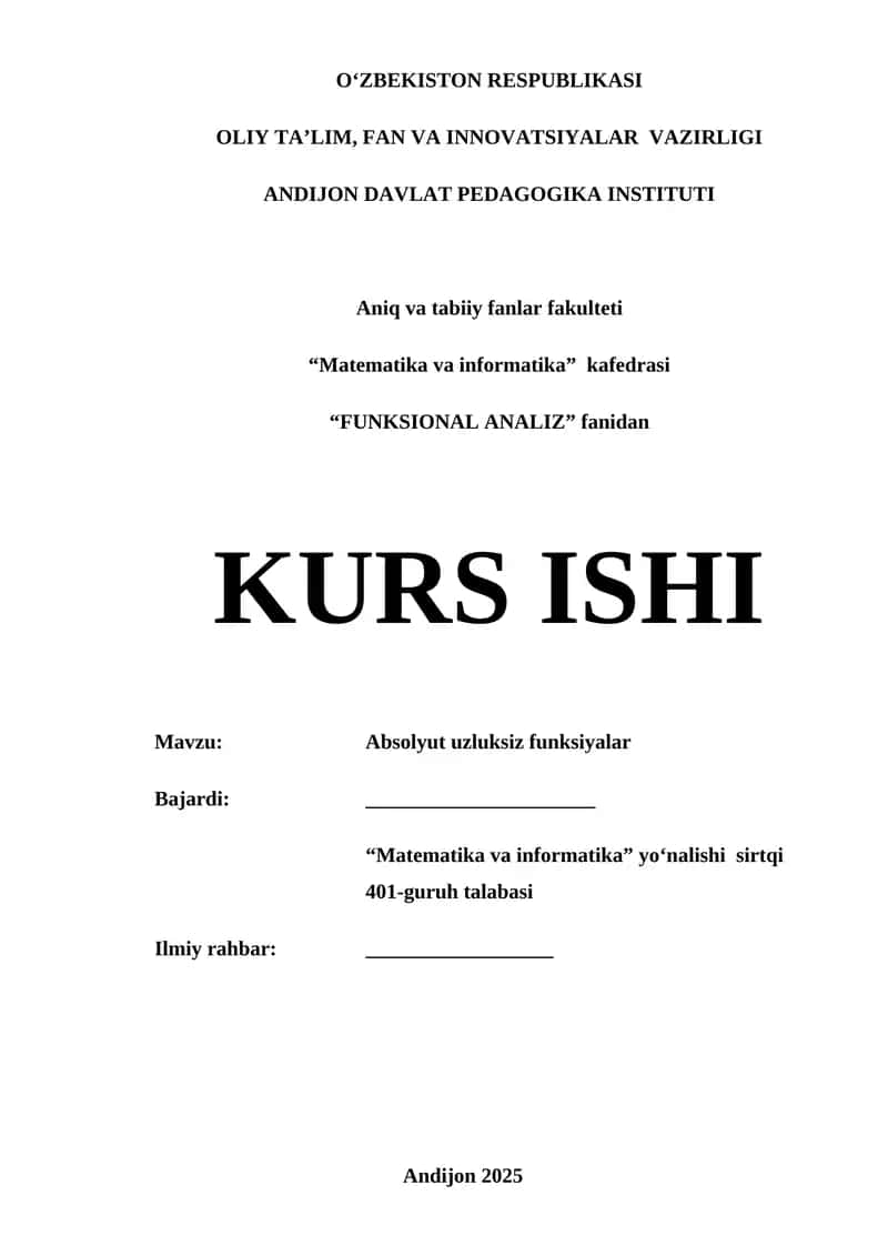 Absolyut uzluksiz funksiyalar 1