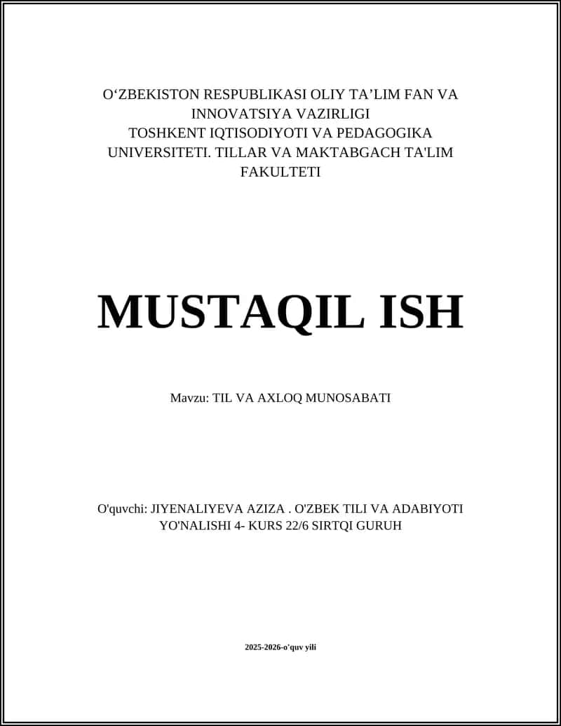 Umumiy tushunchalar 1
