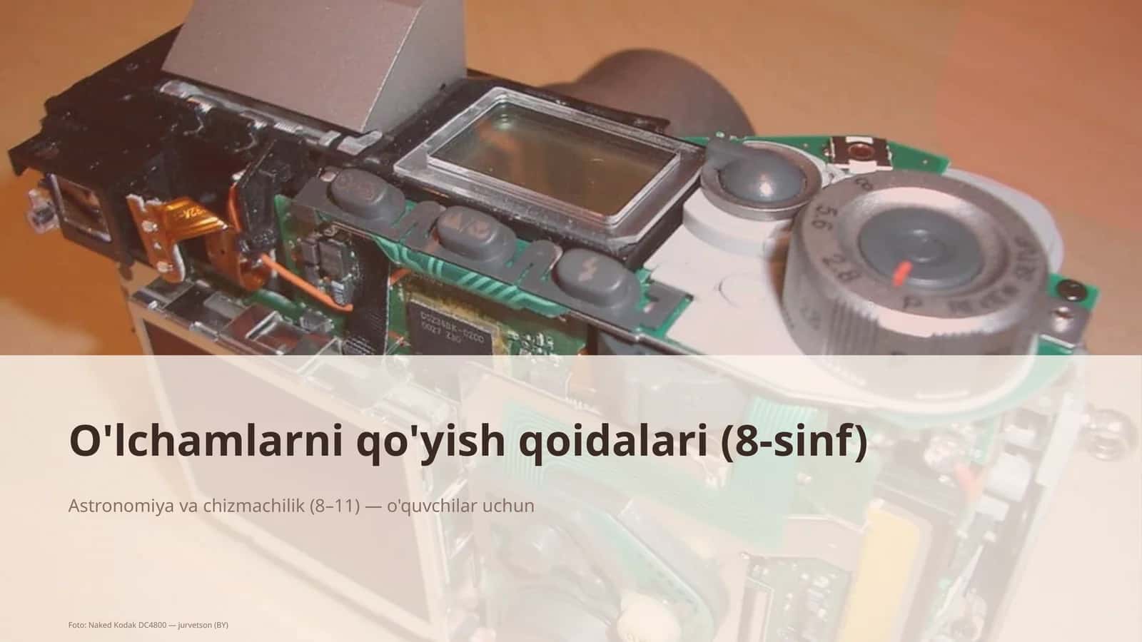 O'lchamlarni qo'yish qoidalari (8-sinf) 1