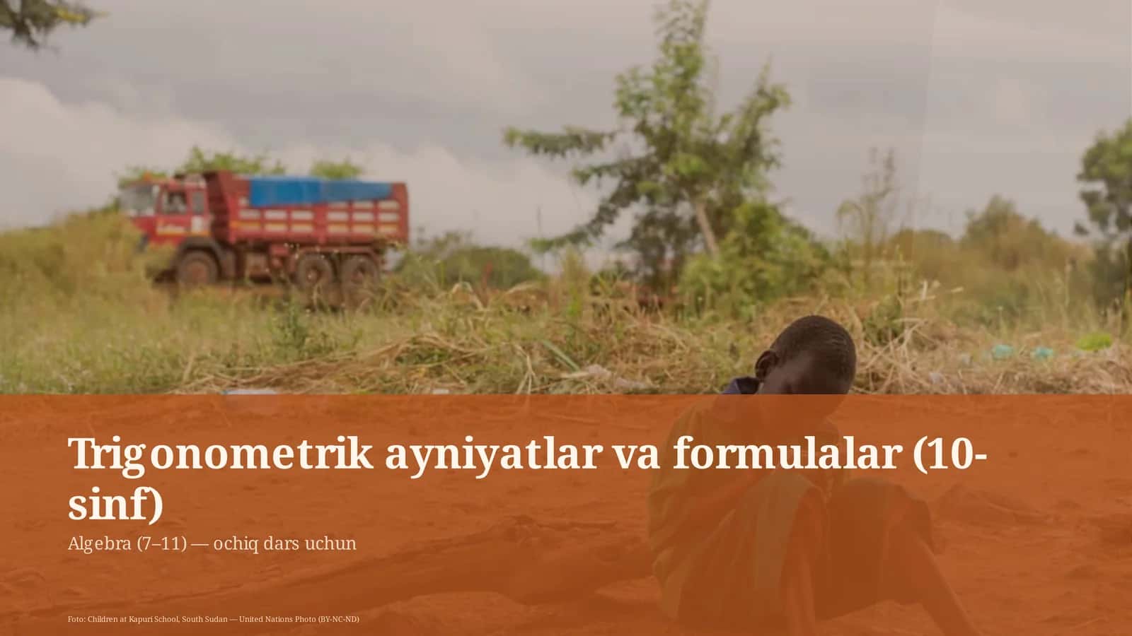 Trigonometrik ayniyatlar va formulalar (10-sinf) 1
