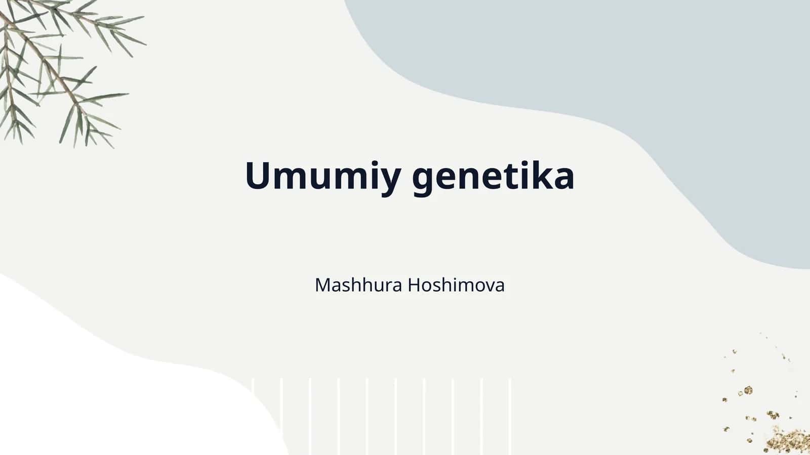 Umumiy genetika 1