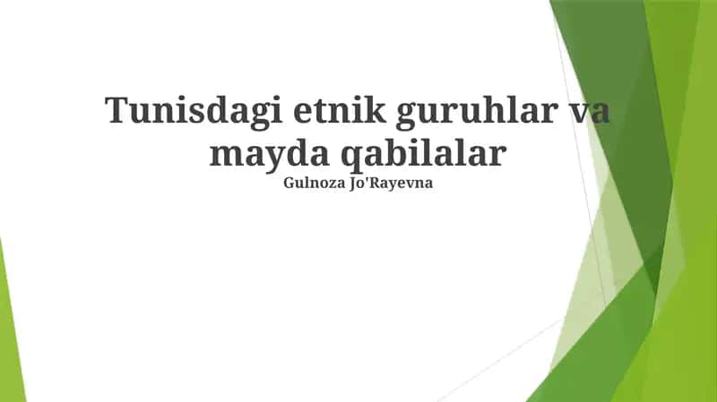 Tunisdagi etnik guruhlar va mayda qabilalar 1