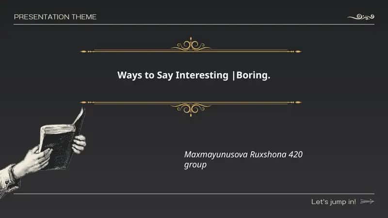 Ways to Say Interesting |Boring 1