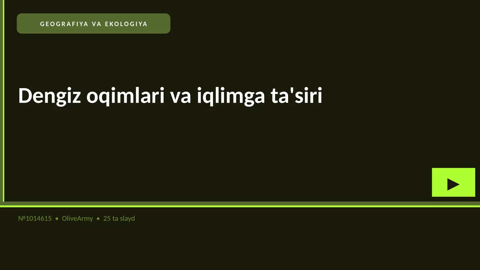 GEOGRAFIYA VA EKOLOGIYA 1