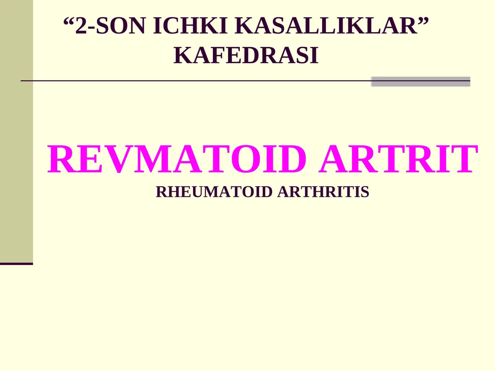 Revmatoid artrit 1