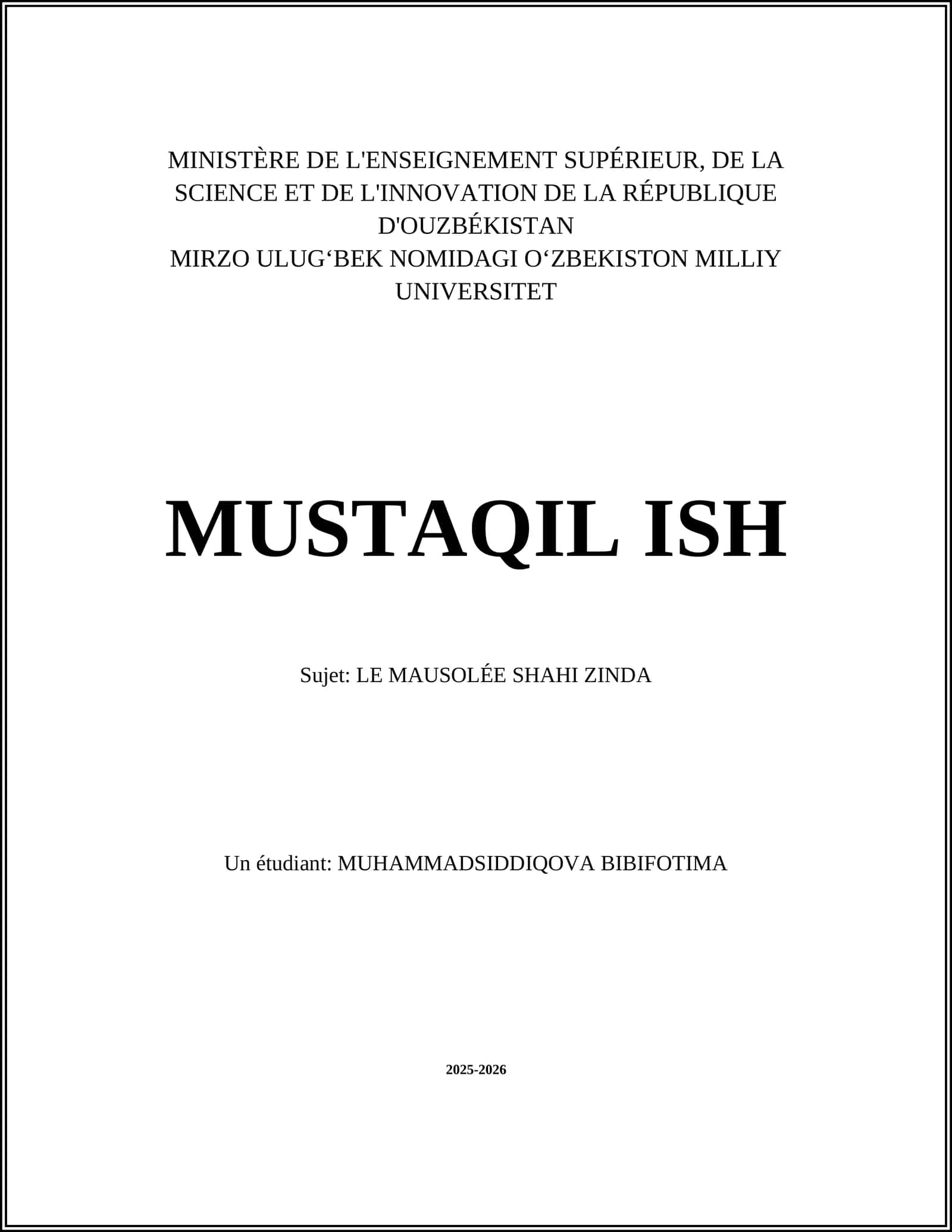 Le mausolée Shahi Zinda 1