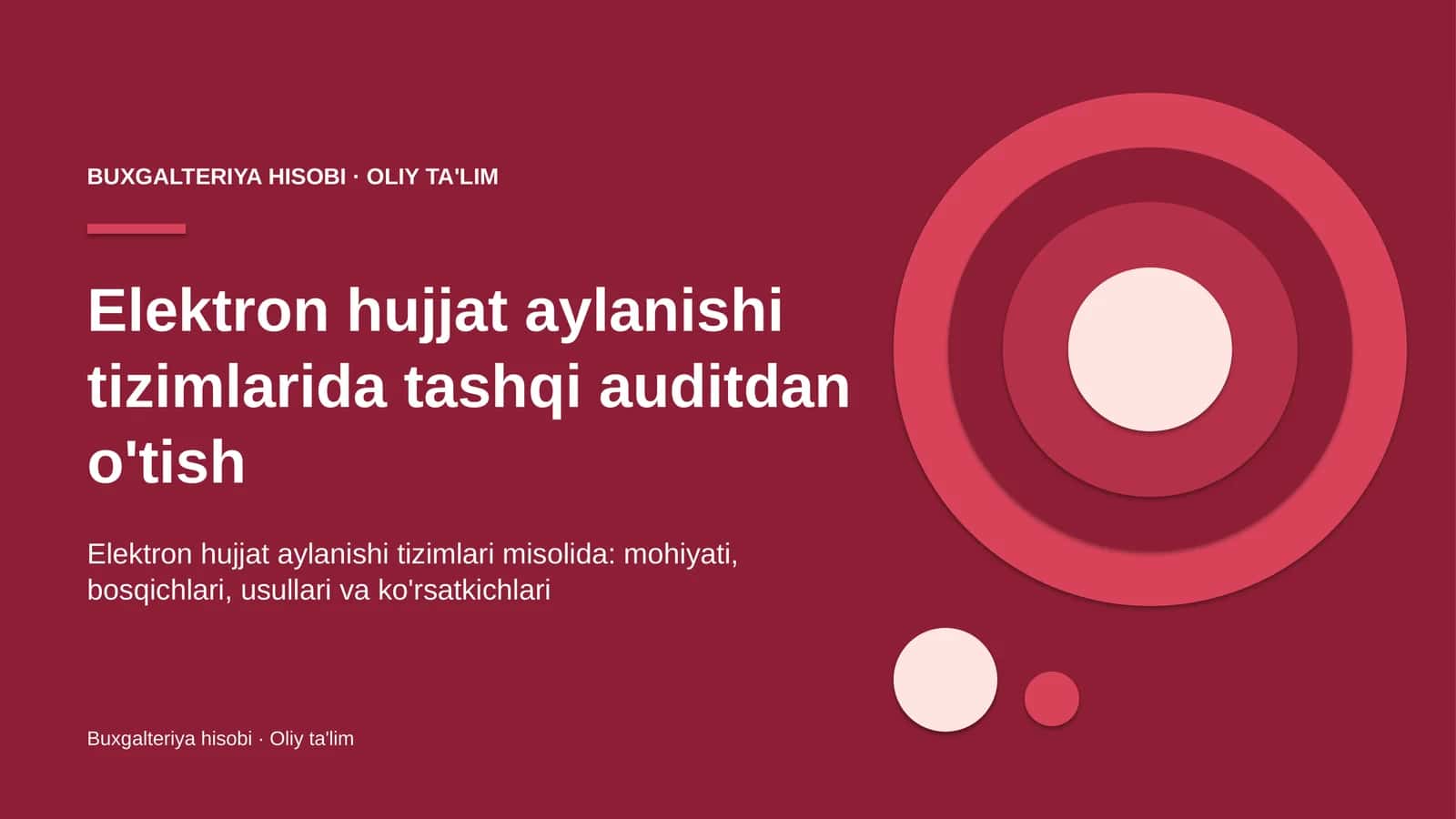 elektron hujjat aylanishi tizimlarida tashqi auditdan o'tish 5592 1