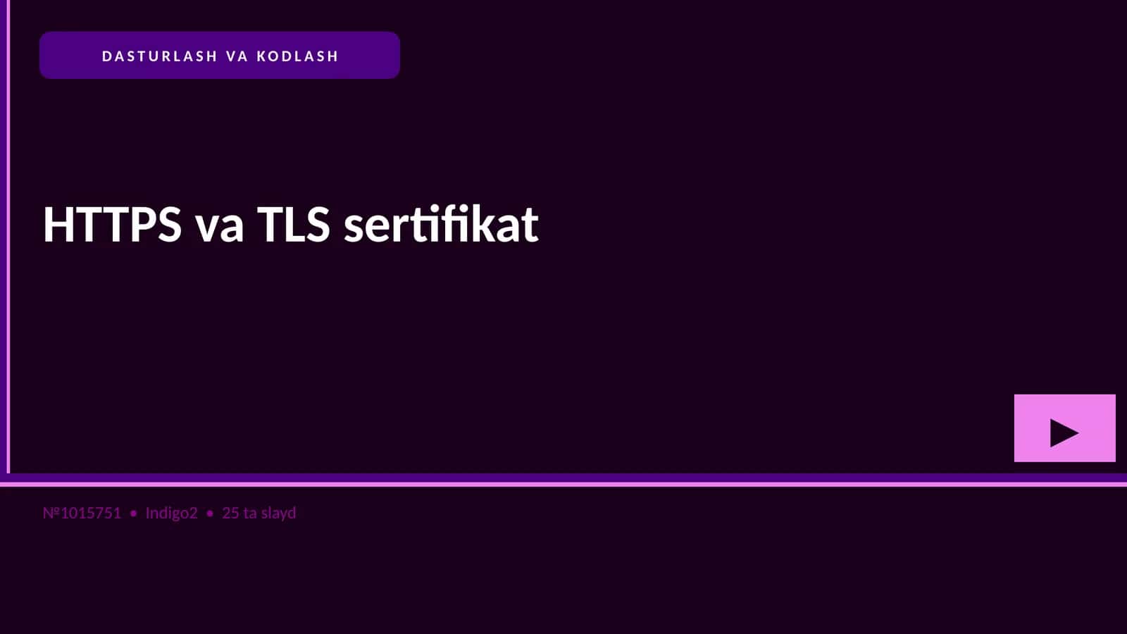 HTTPS va TLS sertifikat 1