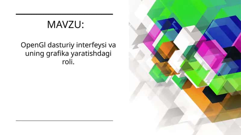 OpenGL dasturiy interfeysi 1