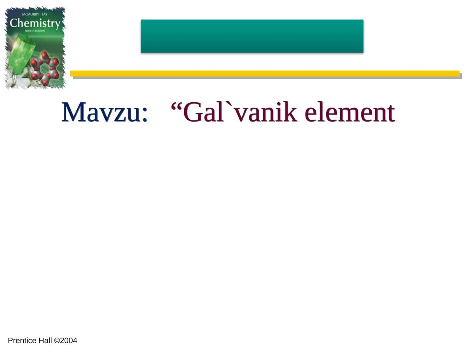 Galvanikelement 1