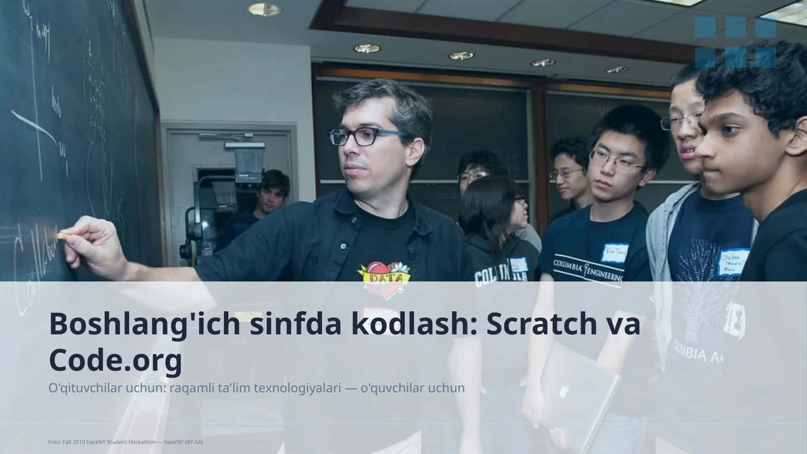Boshlang'ich sinfda kodlash: Scratch va Code.org 1