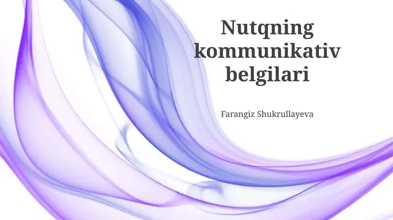 Nutqning kommunikativ belgilari 1
