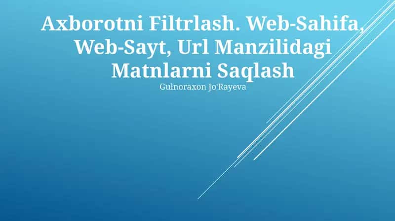 Web-Sahifa Matnlarini Saqlash 1
