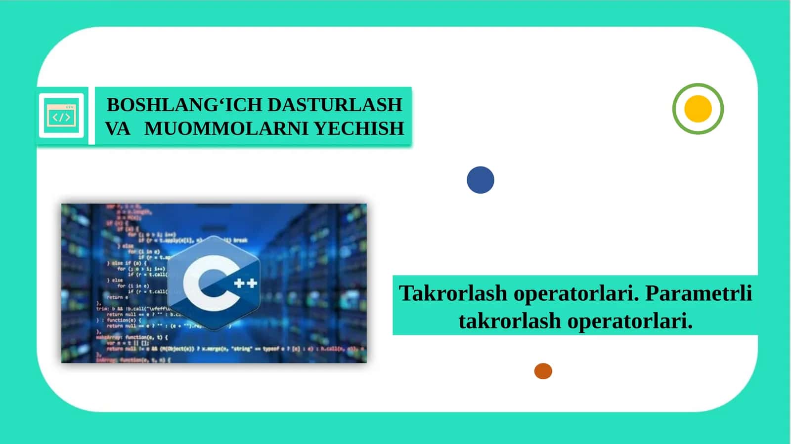 Parametrli sikl operatori 1
