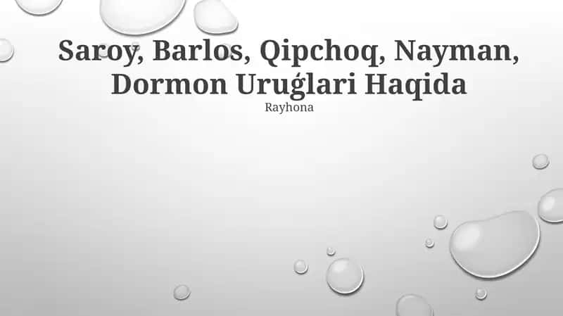 Doʻrmon Urugʻlari 1