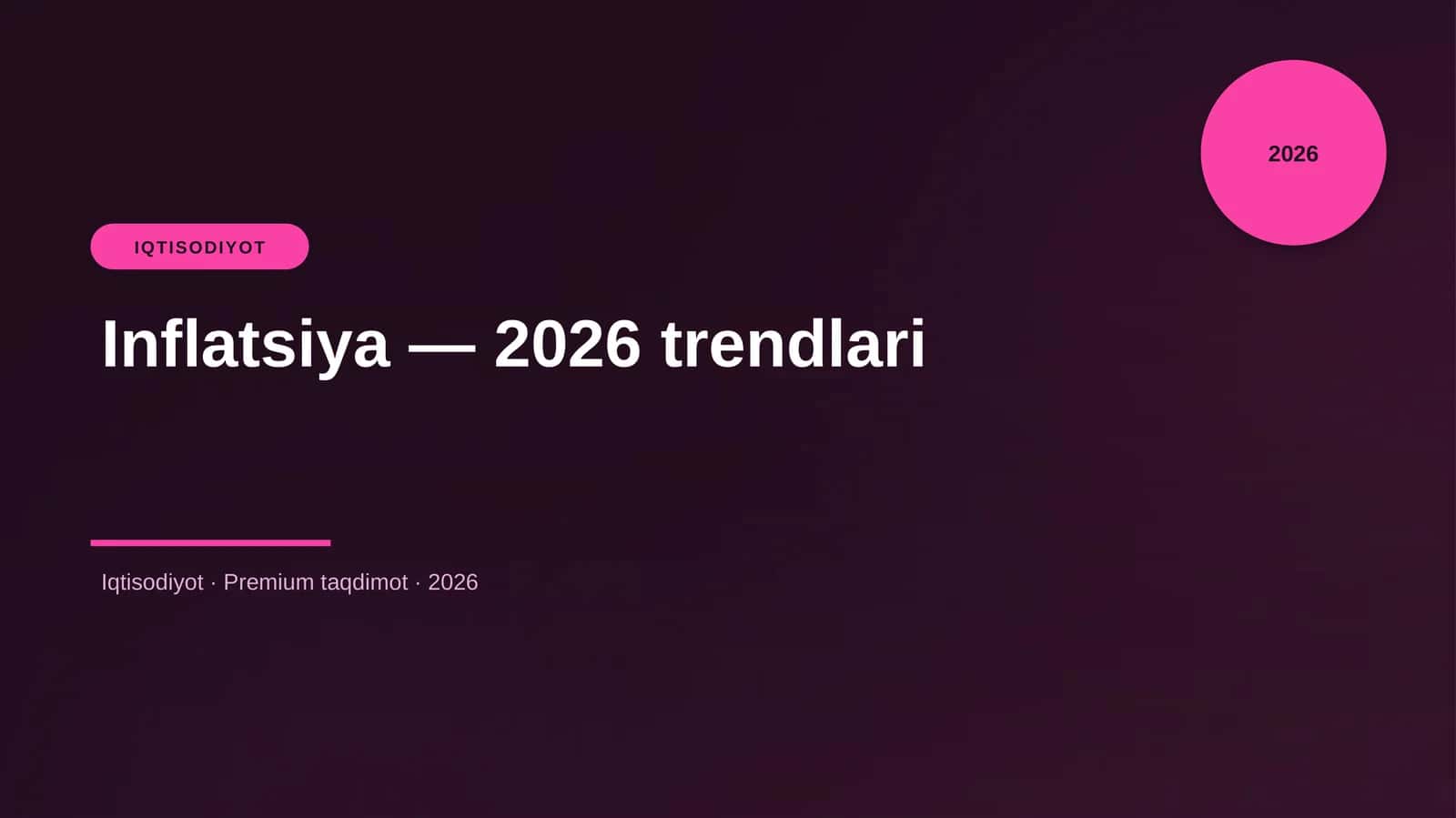 Inflatsiya — 2026 trendlari 1