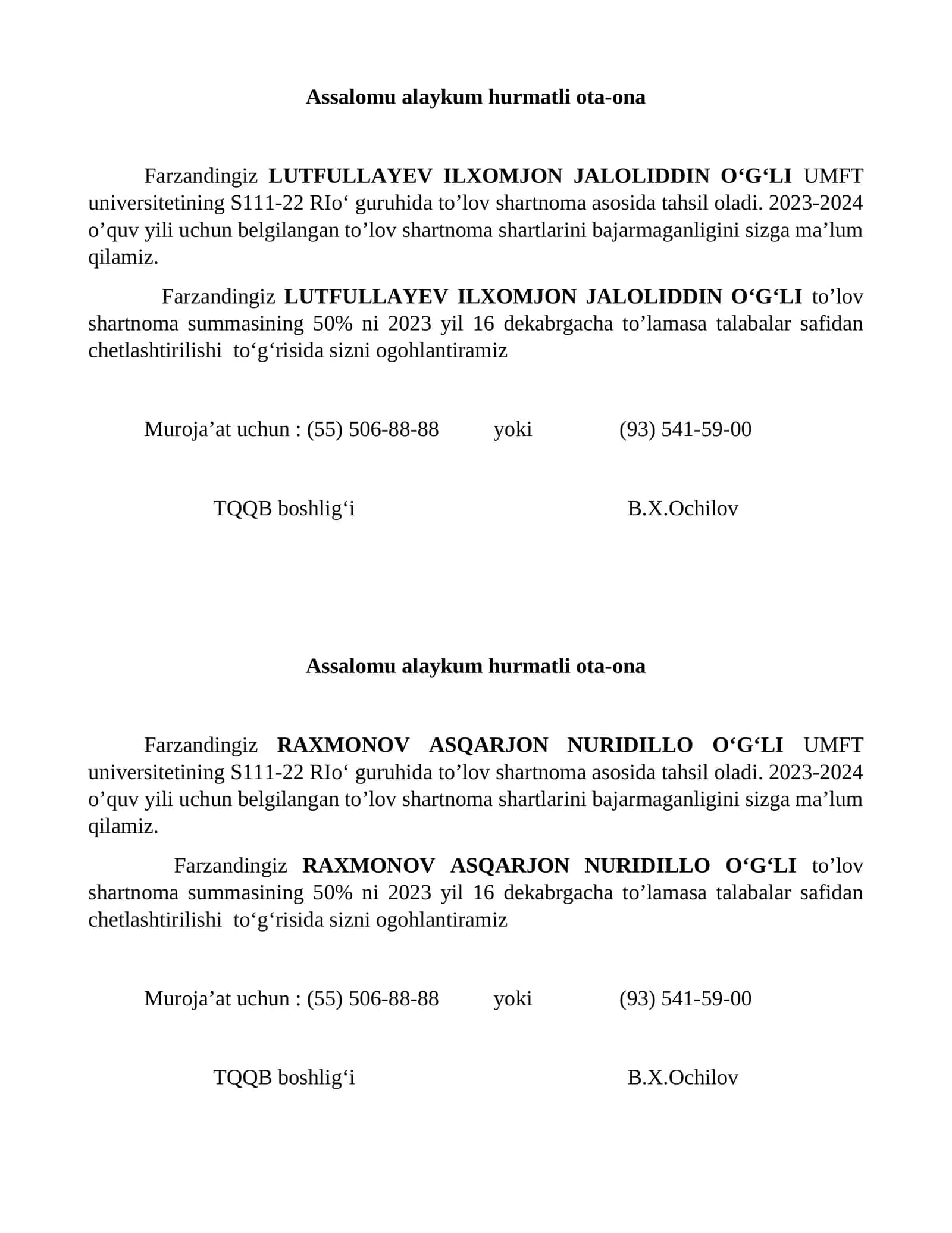 RIo‘ Guruhida Tahsil Olish 1