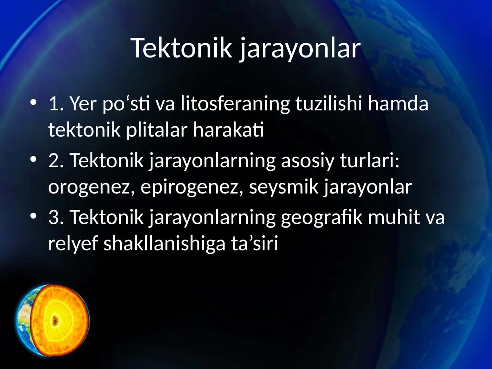 Tektonik jarayonlar 1