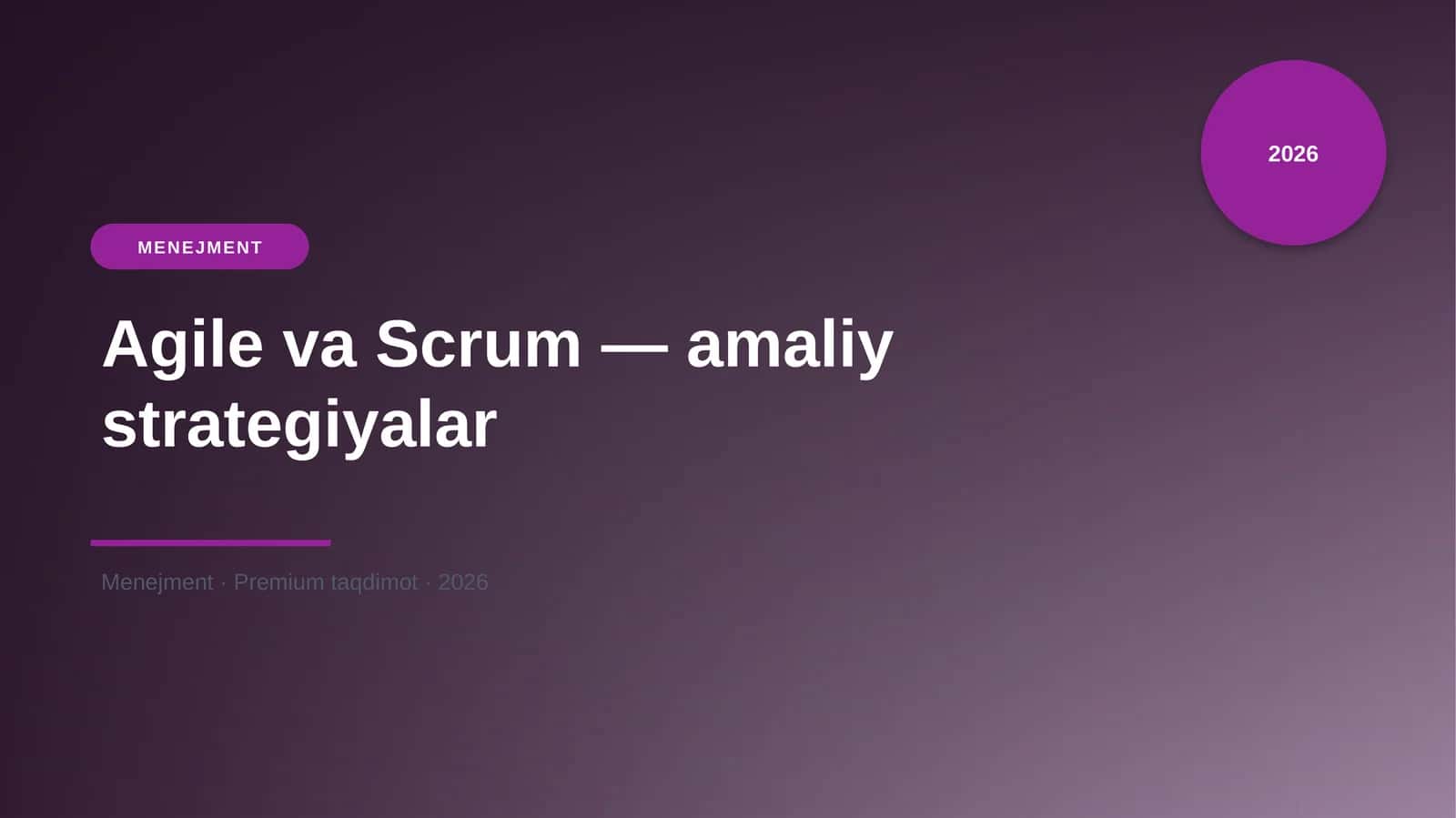 Agile va Scrum — amaliy strategiyalar 1
