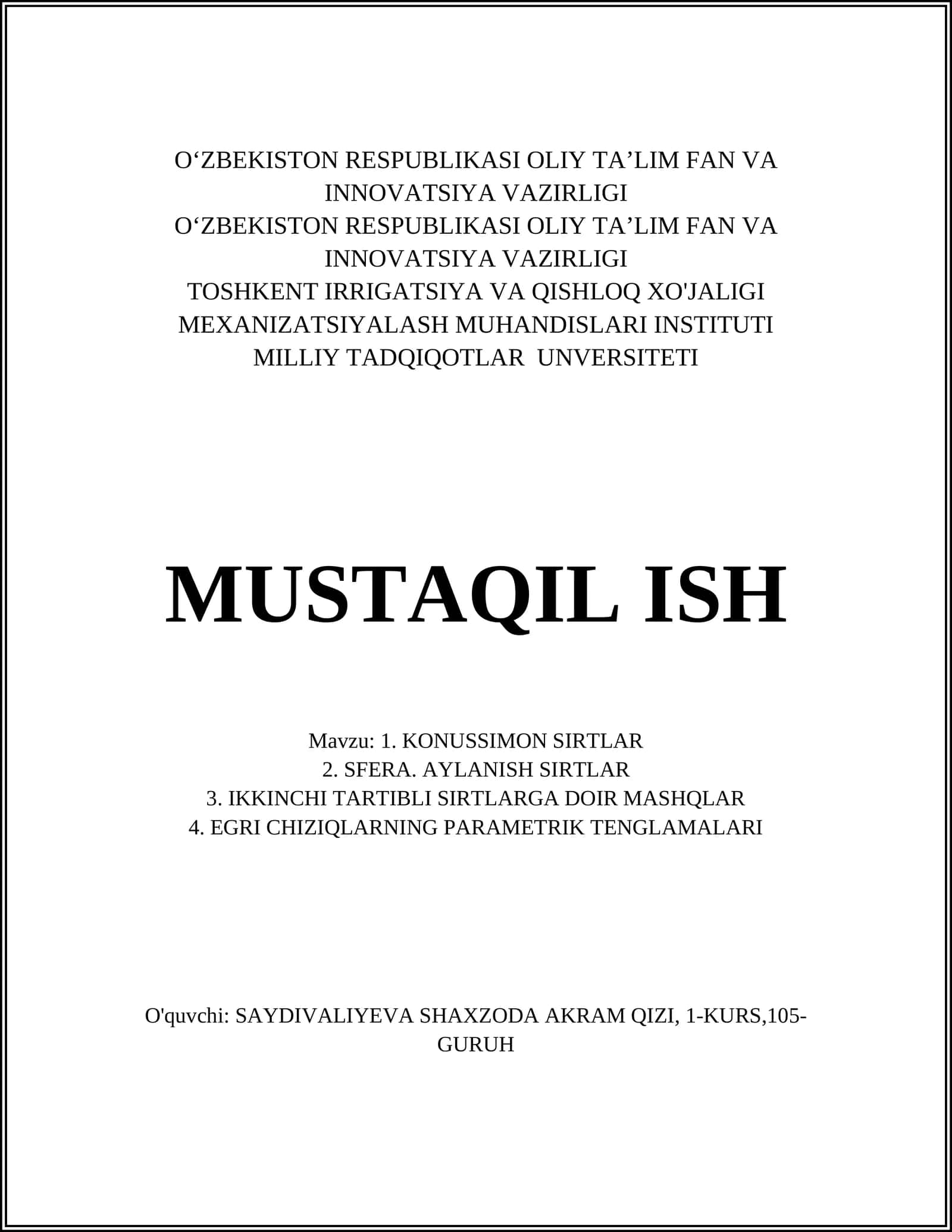 Konussimon sirtlar 1