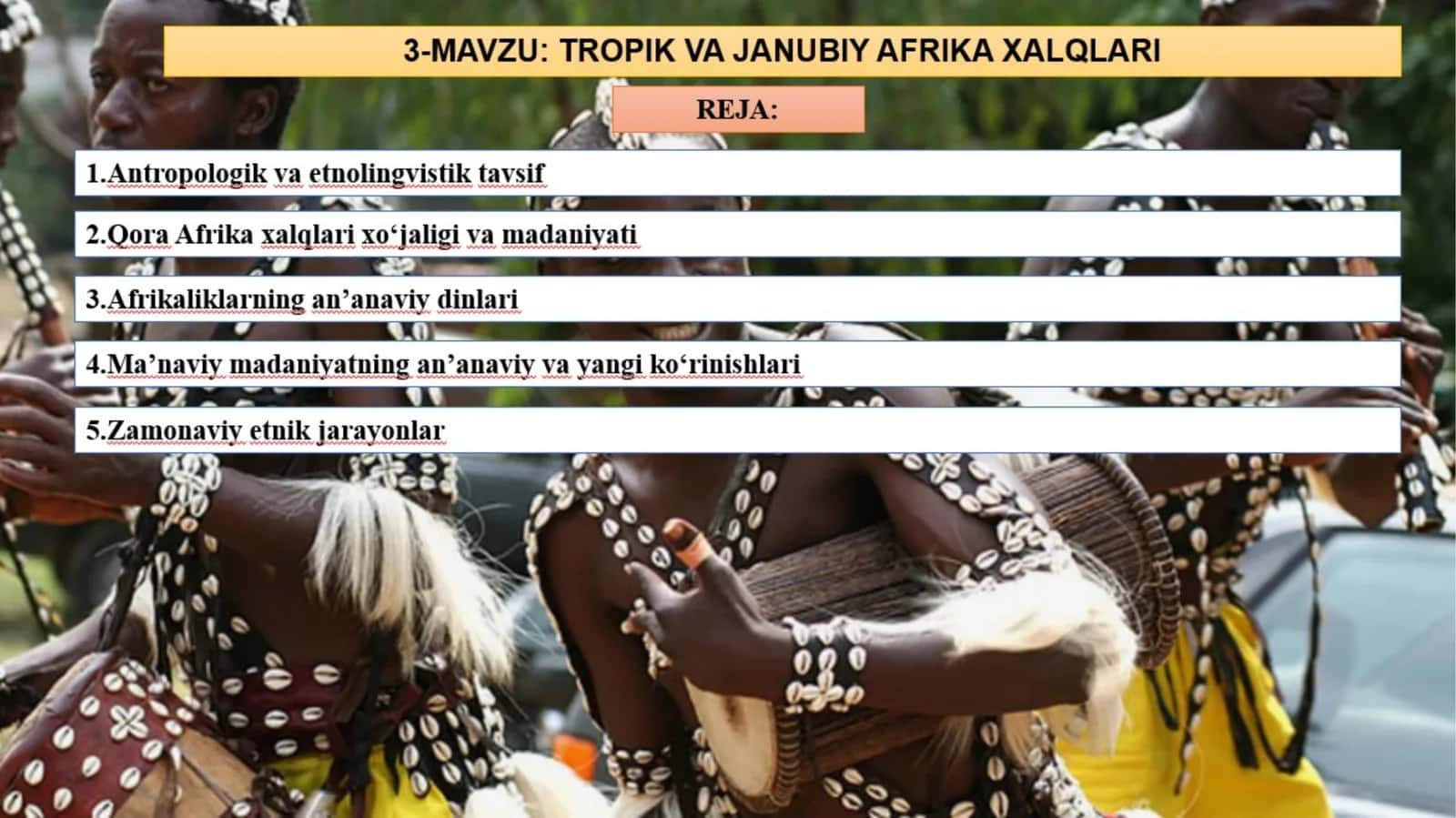 Tropik va Janubiy Afrika xalqlari 1