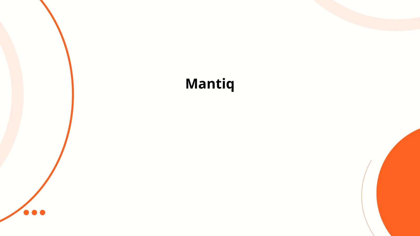 Mantiq 1