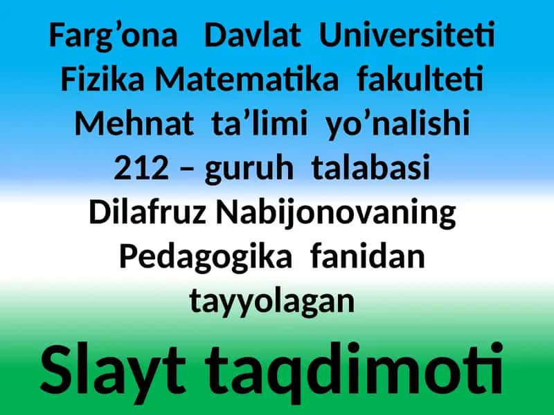 Slayt taqdimoti 1