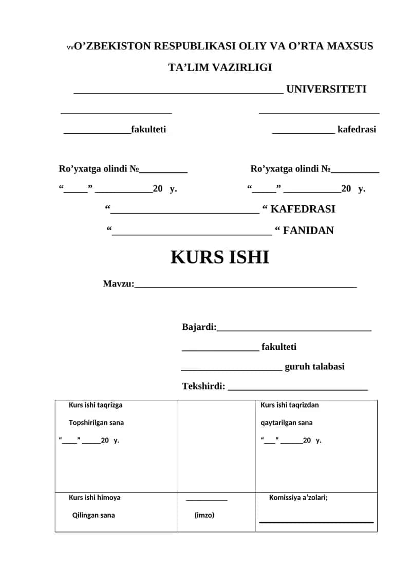 Kurs ishi 1