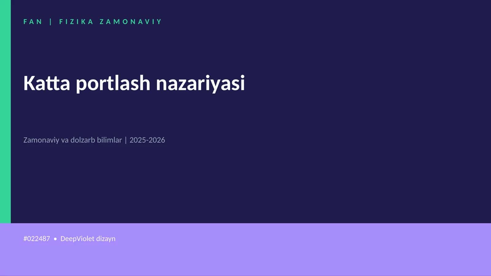 Katta portlash nazariyasi 1