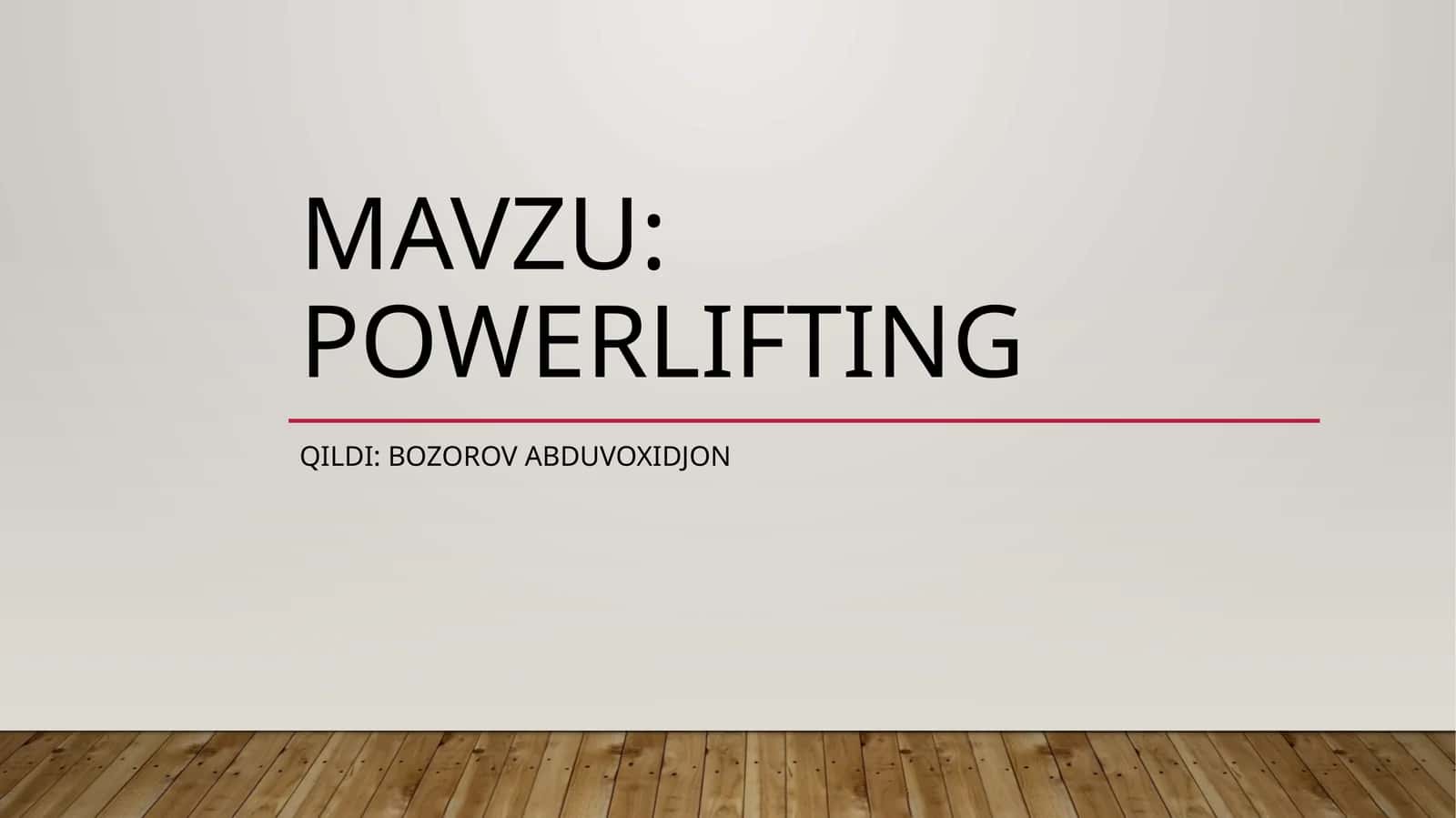 Powerlifting 1