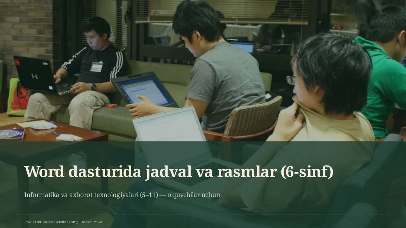 Word dasturida jadval va rasmlar (6-sinf) 1