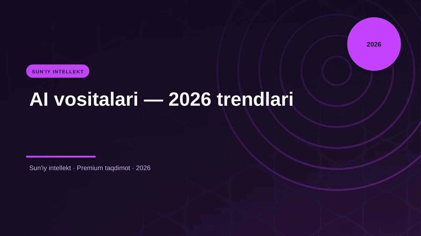AI vositalari — 2026 trendlari 1