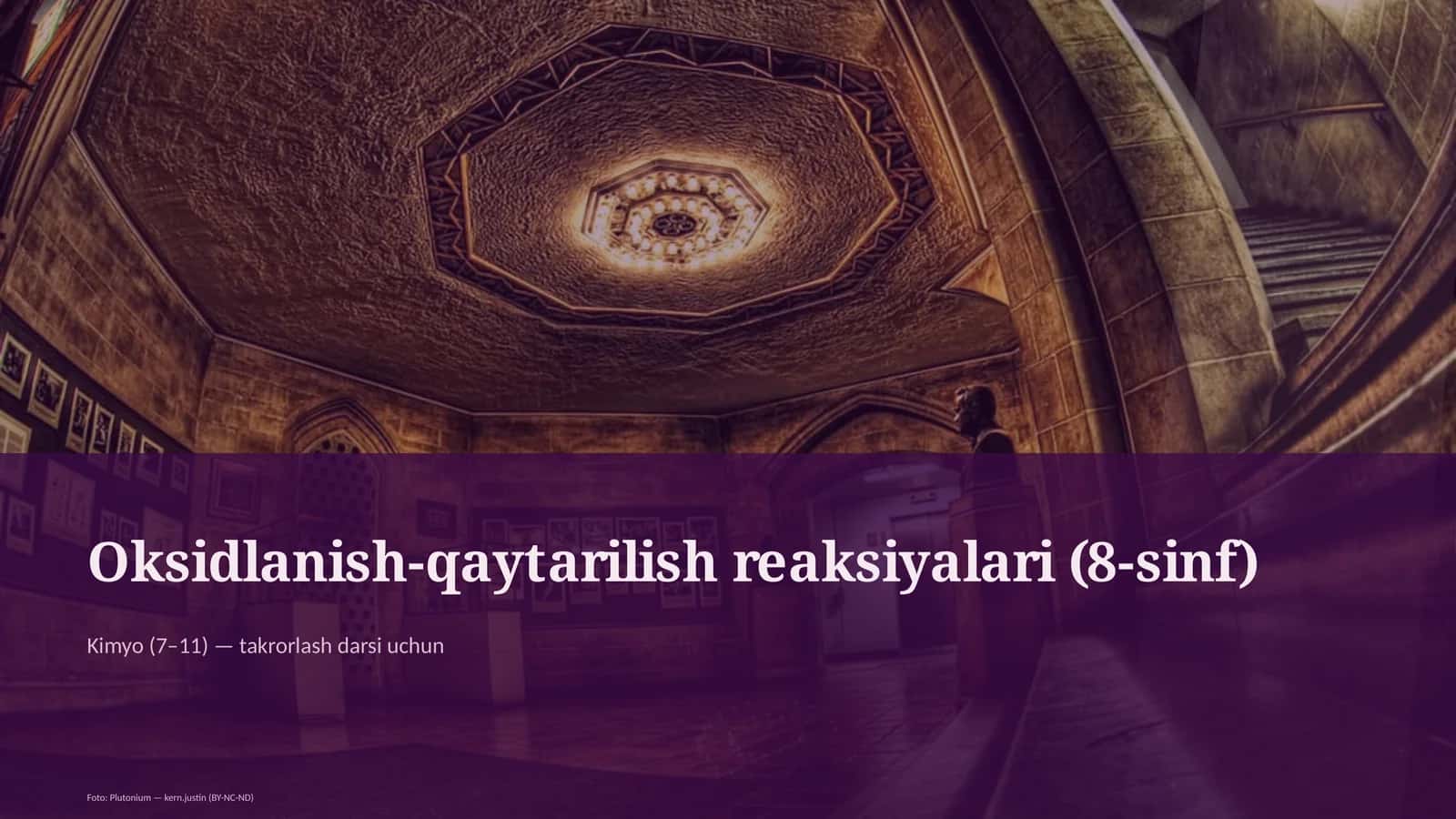 Oksidlanish-qaytarilish reaksiyalari (8-sinf) 1