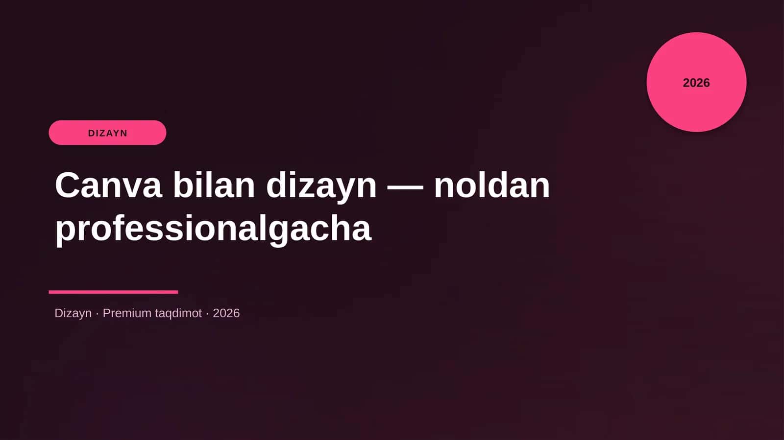 Canva bilan dizayn — noldan professionalgacha 1