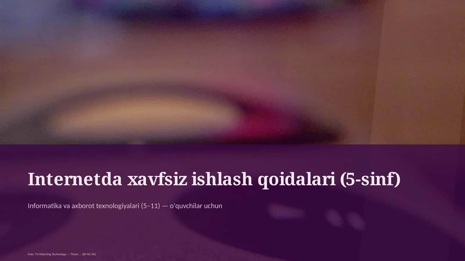 Internetda xavfsiz ishlash qoidalari (5-sinf) 1