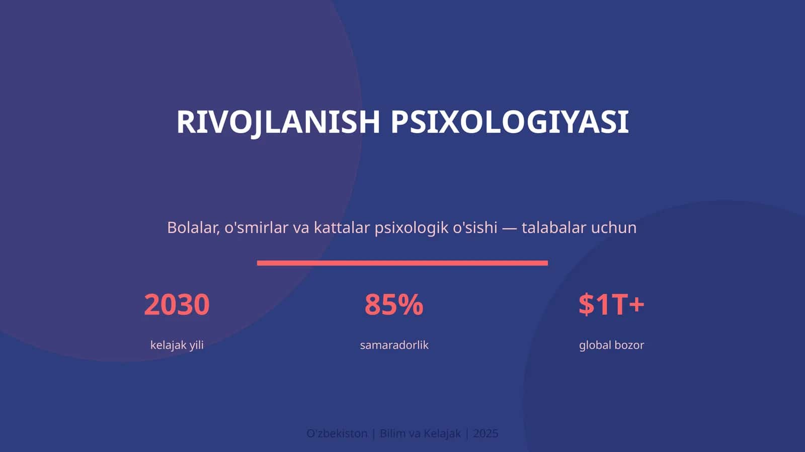 Rivojlanish psixologiyasi 1