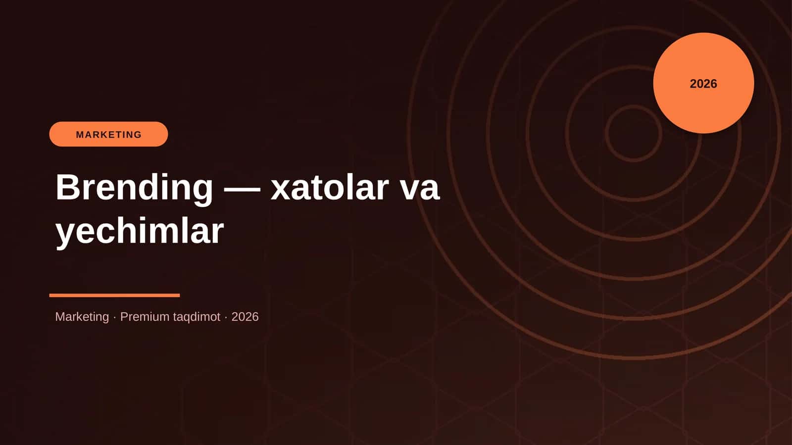 Brending — xatolar va yechimlar 1