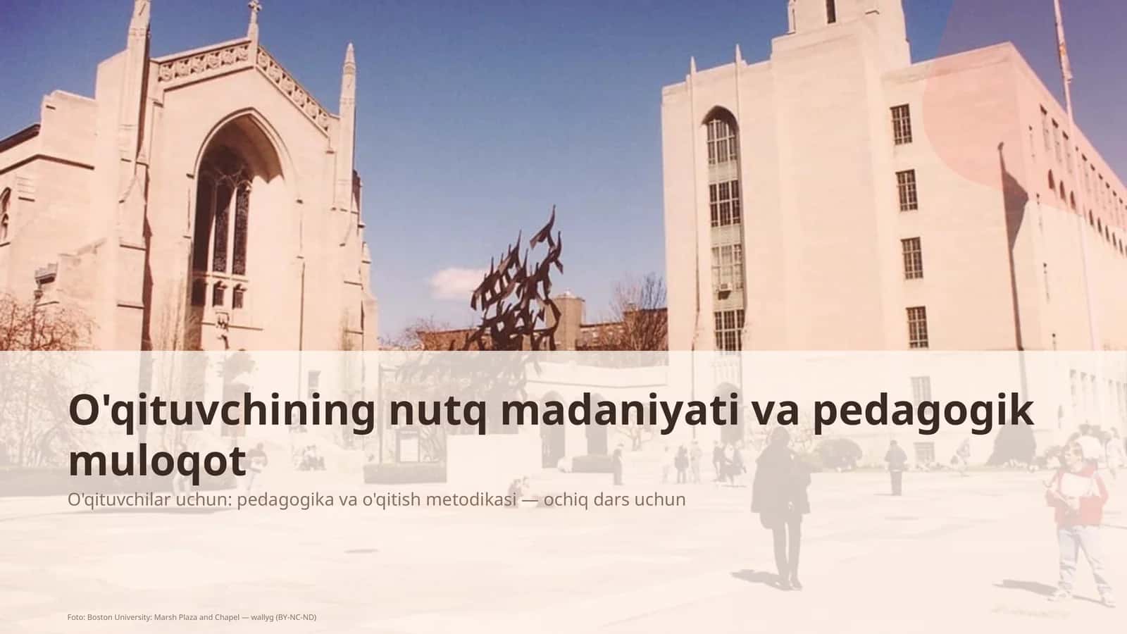O'qituvchining nutq madaniyati va pedagogik muloqot 1