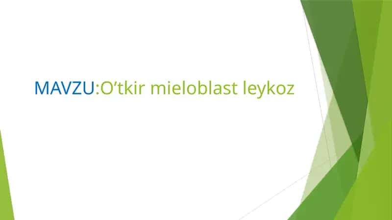 O’tkir mieloblast leykoz 1