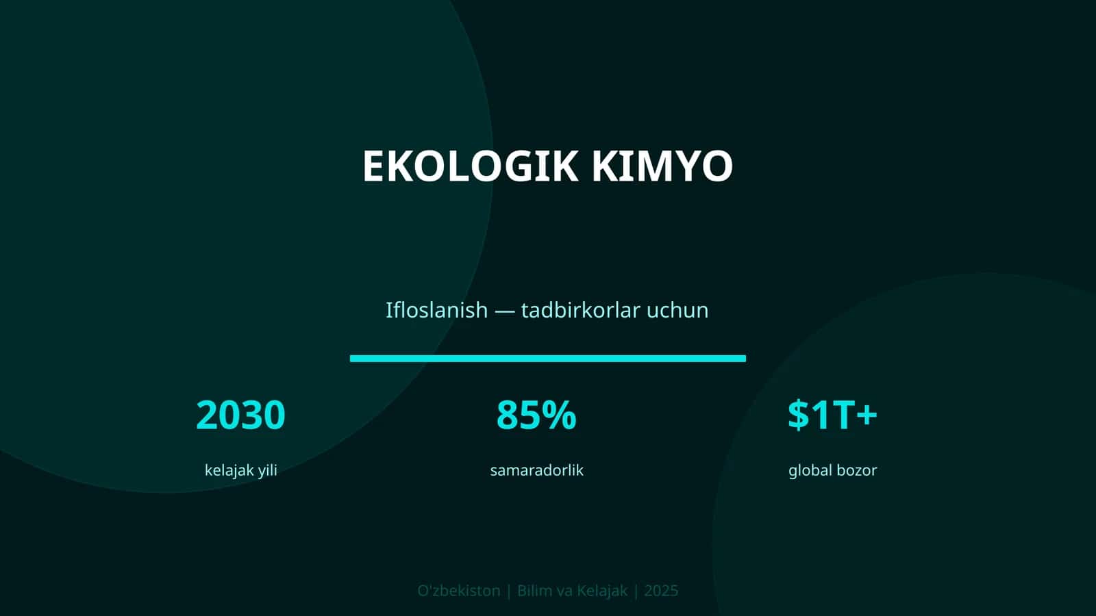 Ekologik kimyo 1