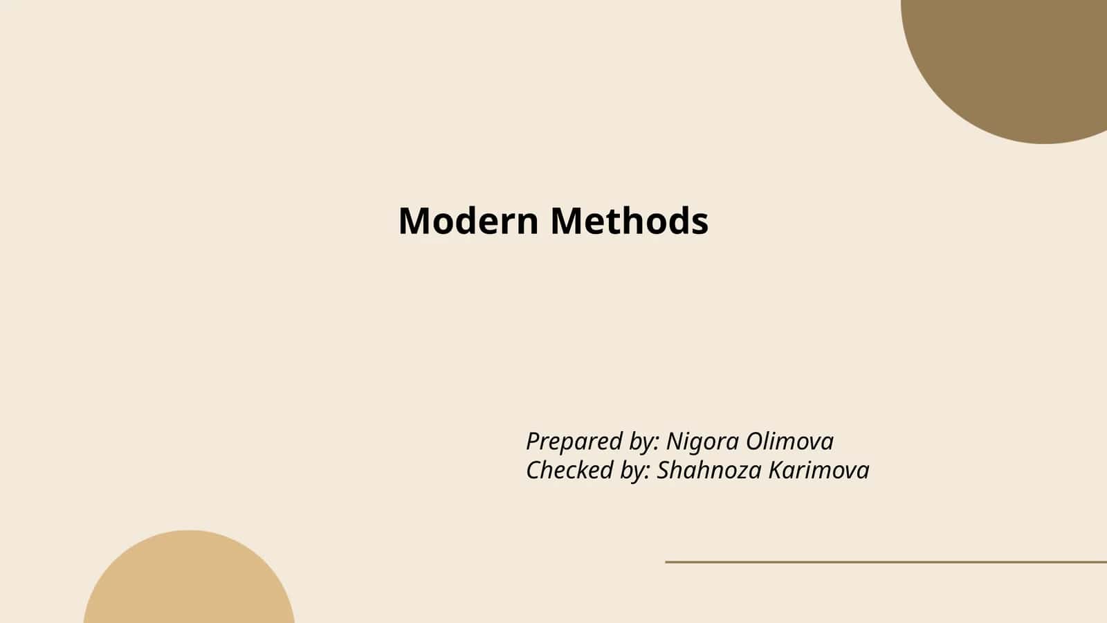 Modern Teaching Methods 1