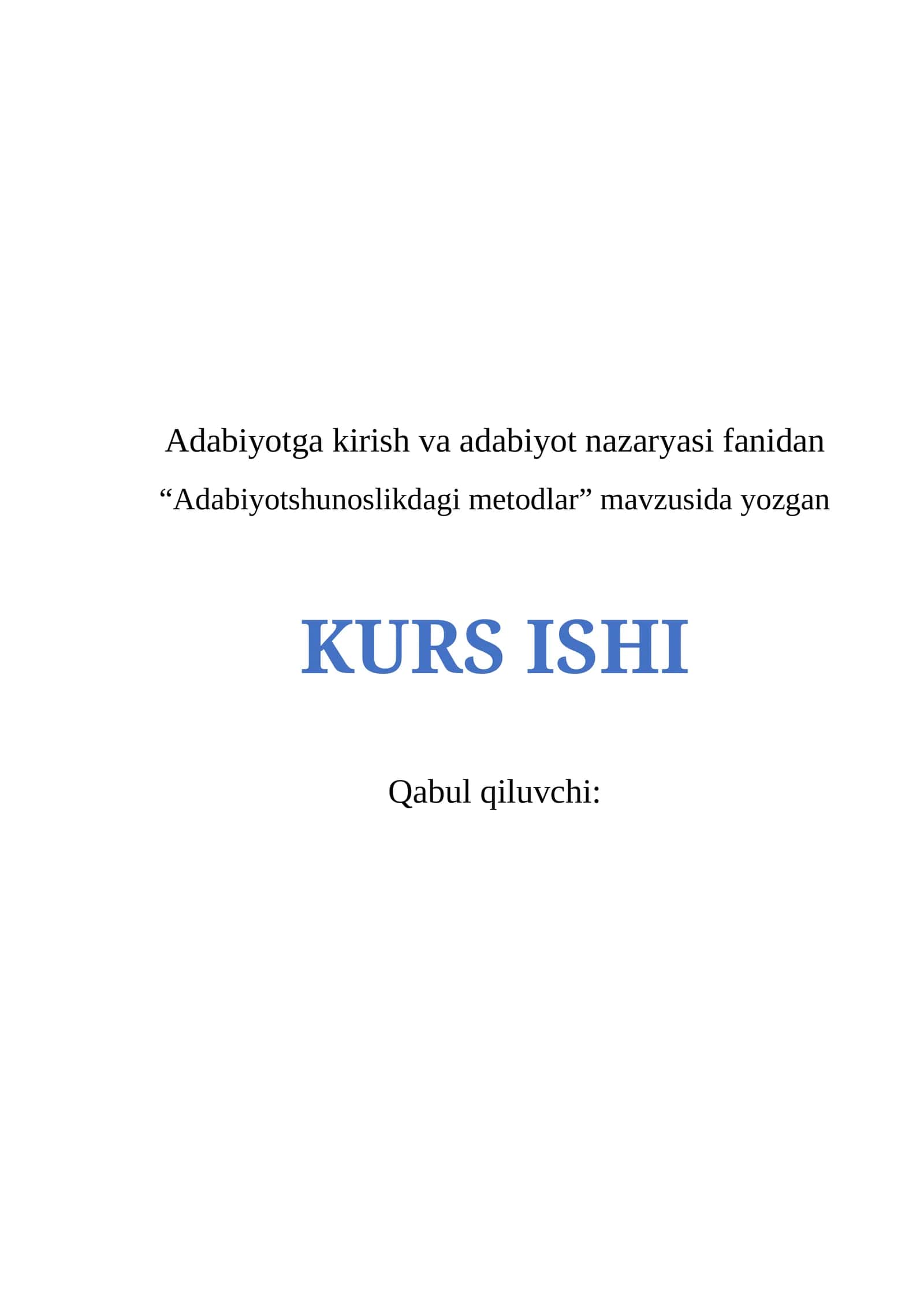 Adabiyotshunoslikdagi metodlar 1