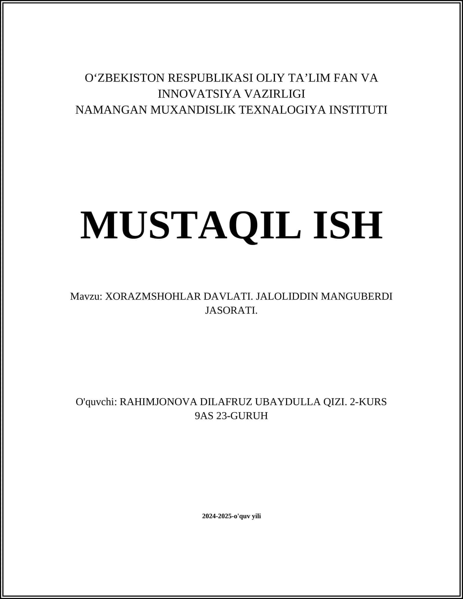XORAZM SHOHLAR DAVLATI 1