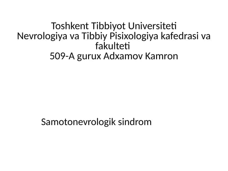 Samotonevrologik sindrom 1