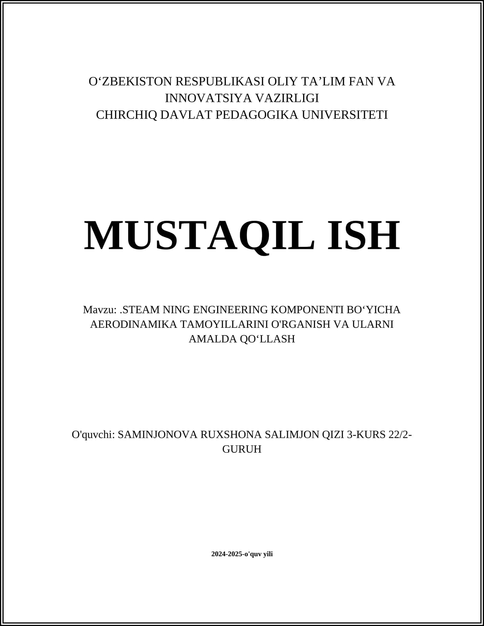 Aerodinamika Asoslari 1