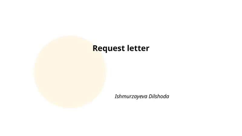 Request Letter 1