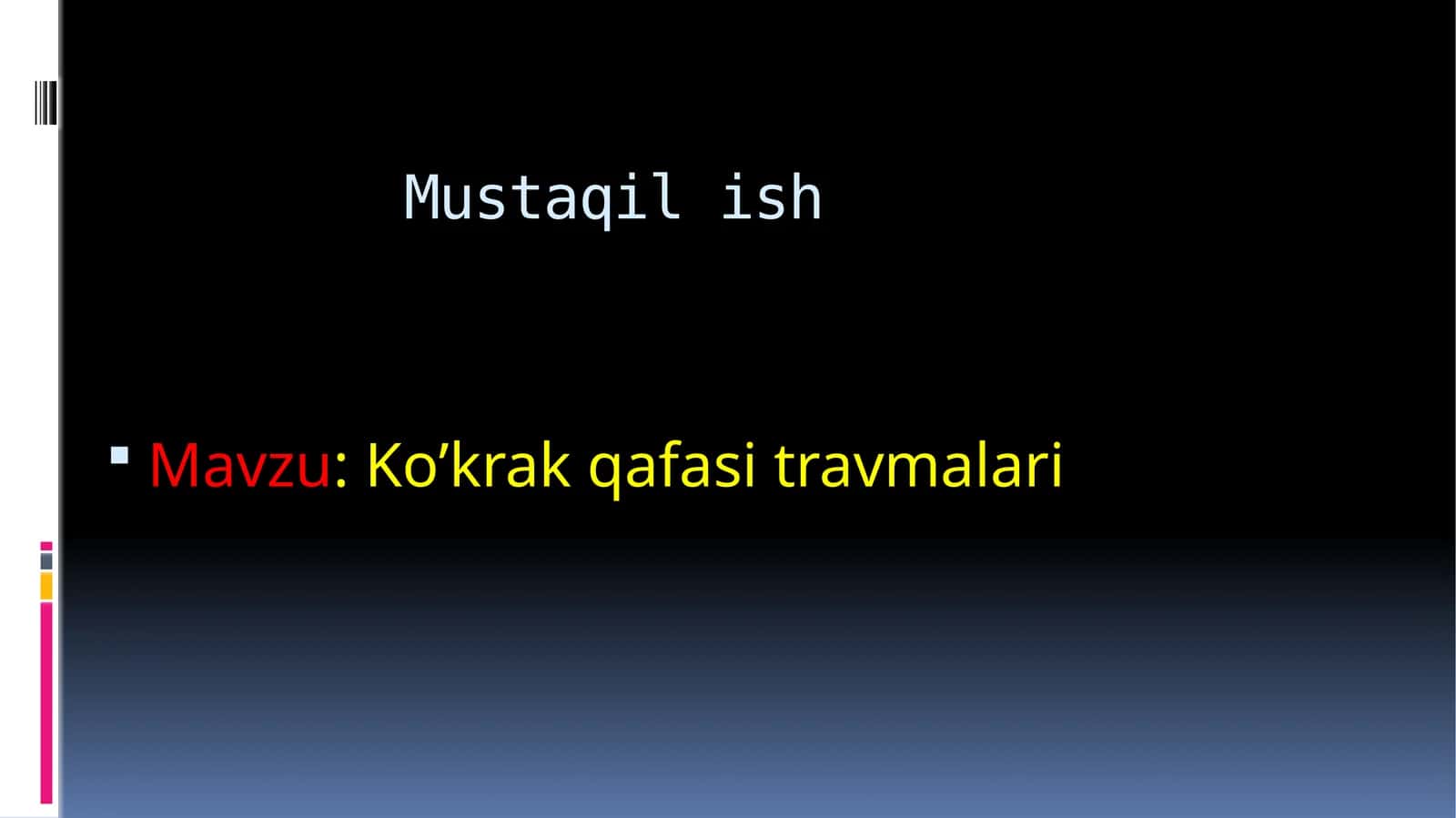 Ko’krak qafasi travmalari 1