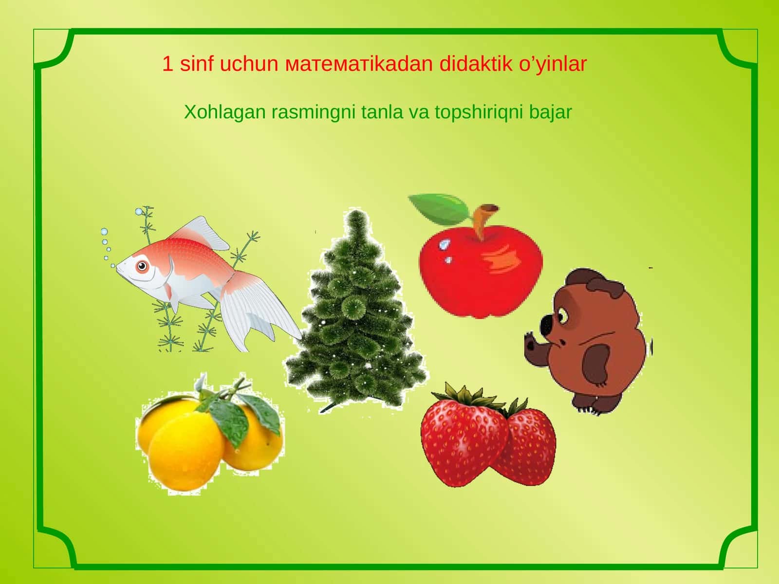 1-sinf uchun matematika darslari 1