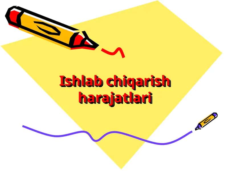 Ishlab chiqarish harajatlari 1