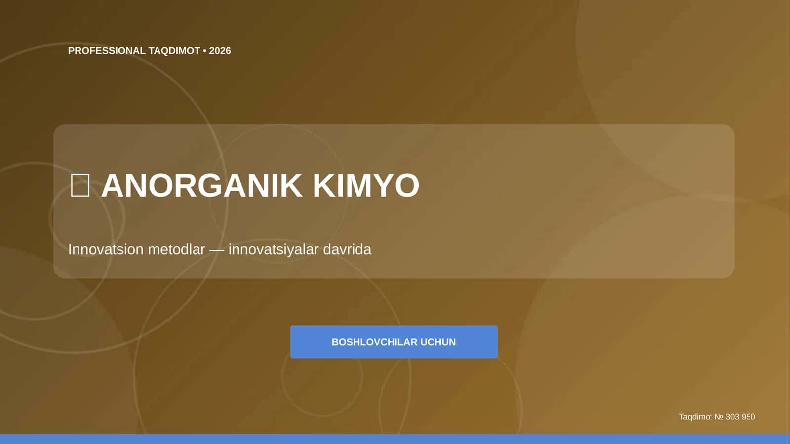 ANORGANIK KIMYO Innovatsion metodlar 1